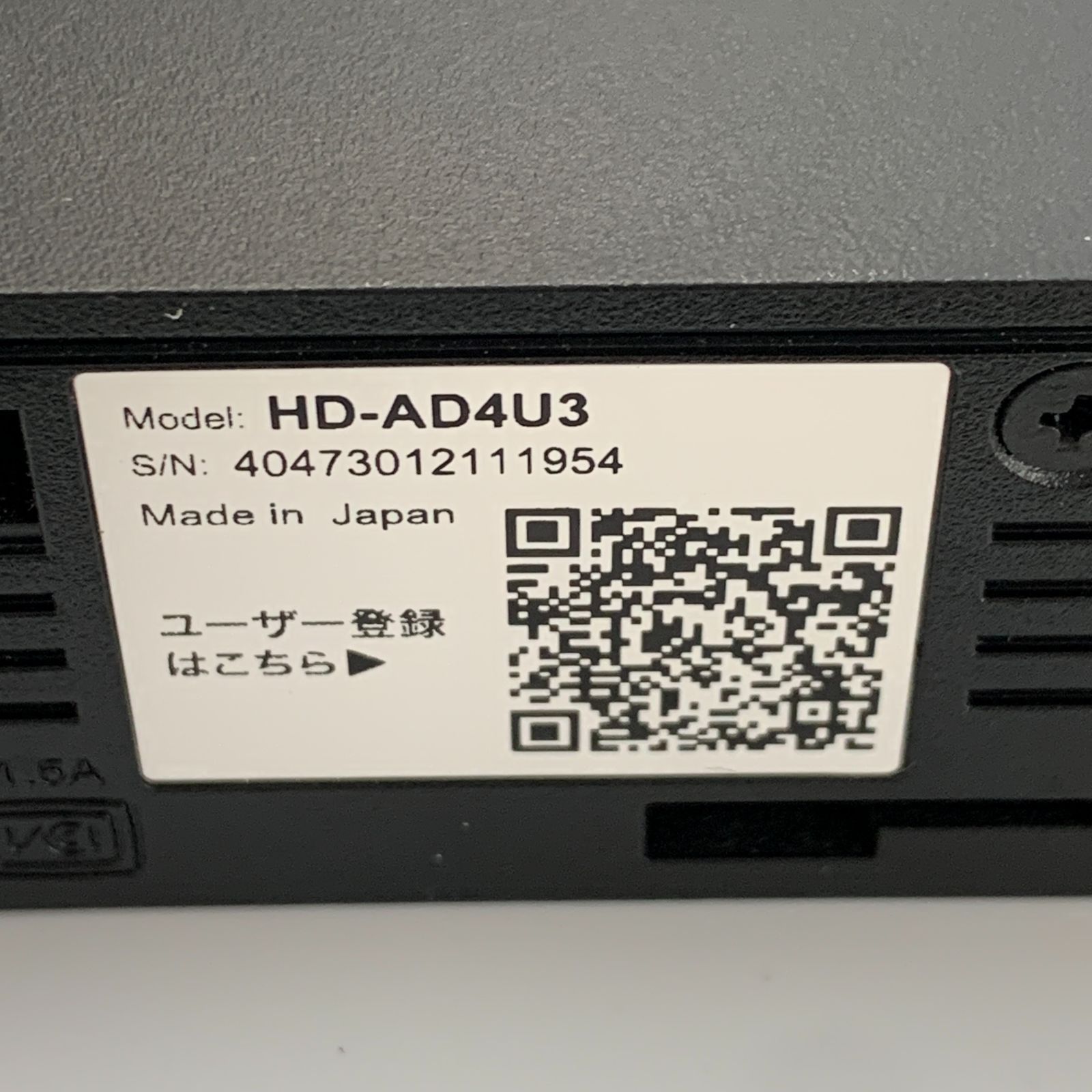 バッファロー 外付けハードディスク HD-AD4U3 4TB ブラック USB3.1