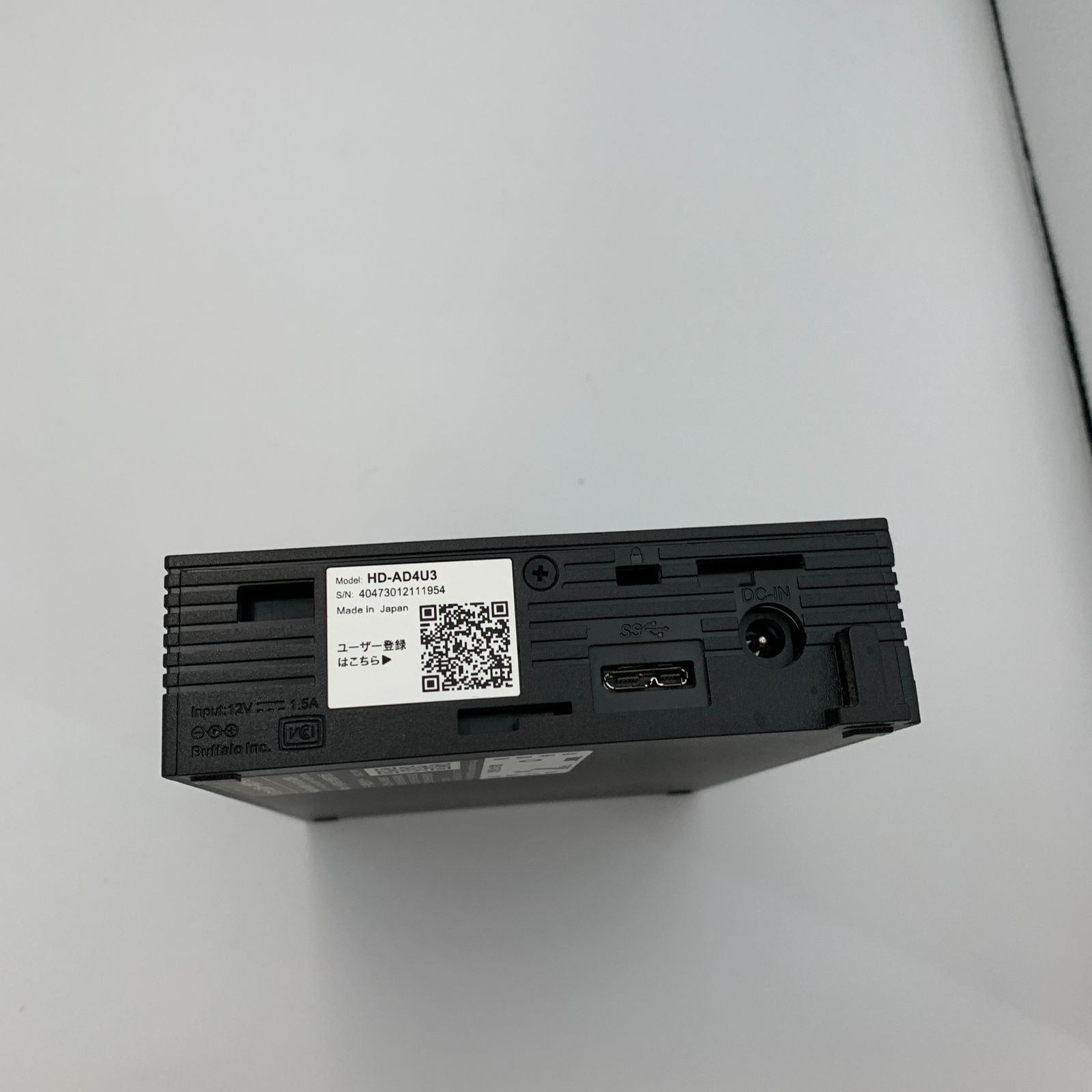 バッファロー 外付けハードディスク HD-AD4U3 4TB ブラック USB3.1 