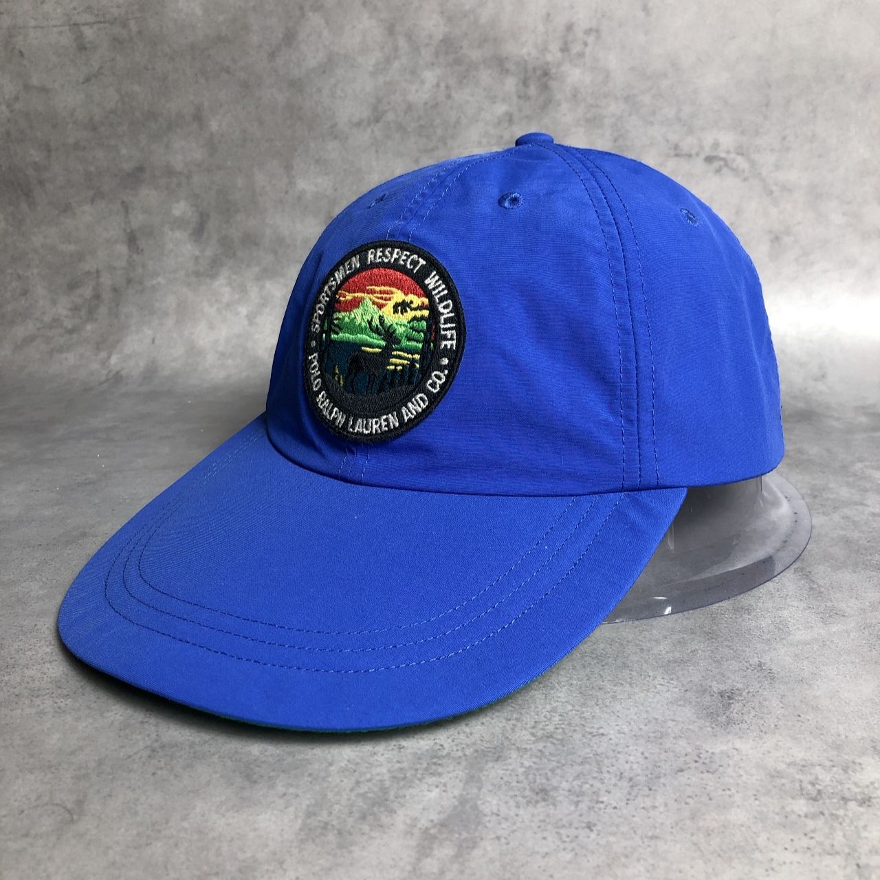PQ442◇POLO RALPH LAUREN : POLO SPORTSMAN ロングビルキャップ◇青 ポロスポーツマン
