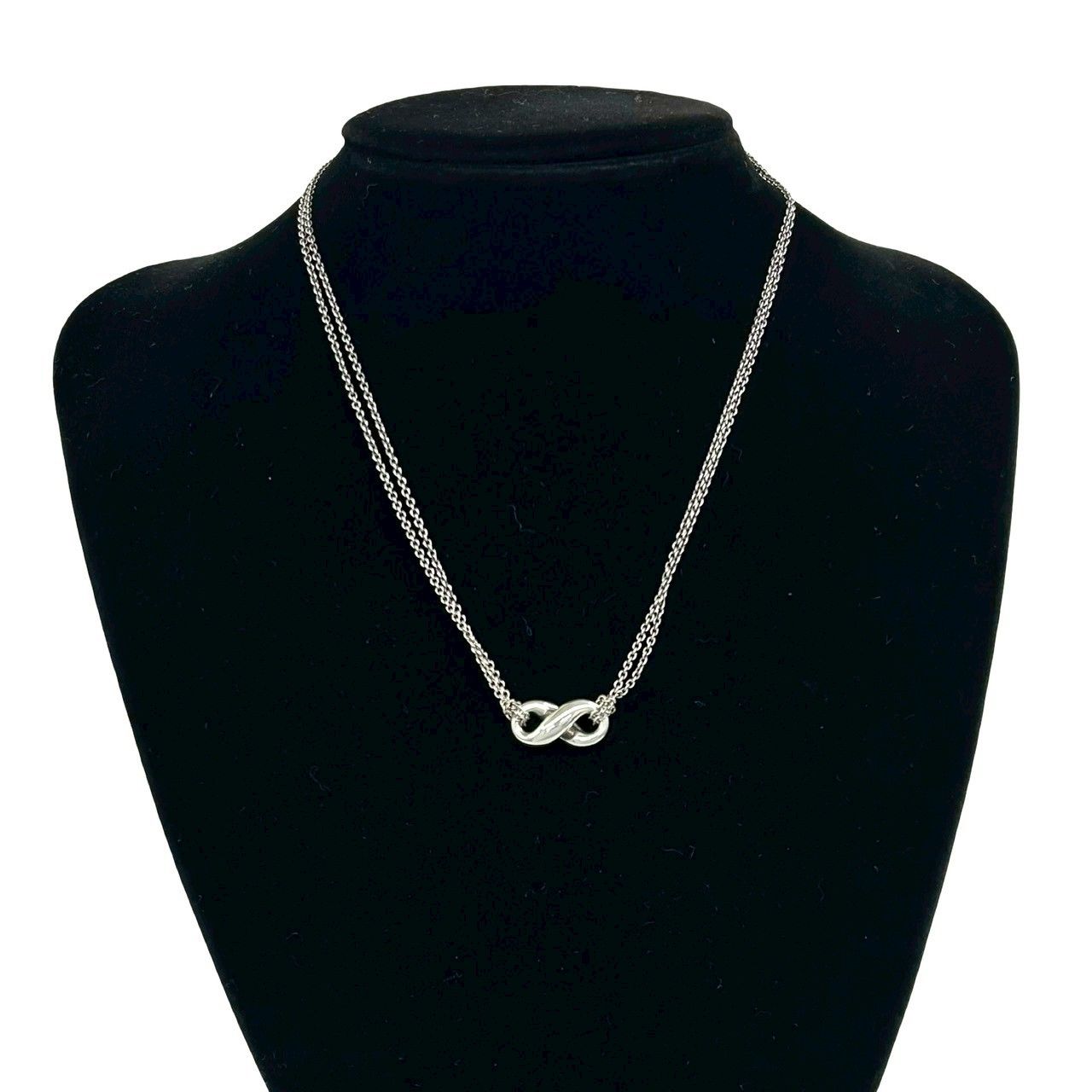 極 美品 TIFFANY&Co. ティファニー インフィニティ ダブルチェーン