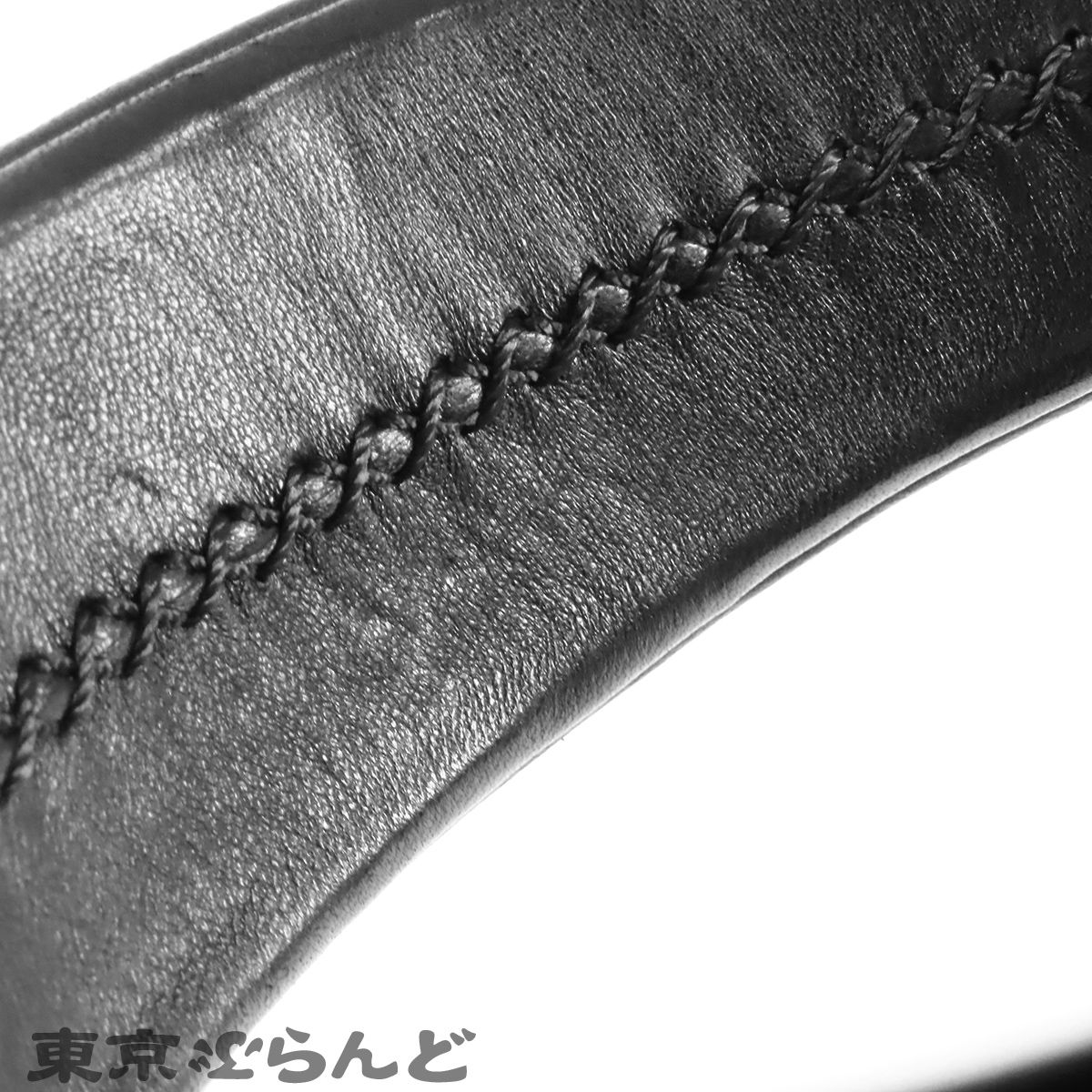 シャネル CHANEL カチューシャ ブラック 黒 レザー マトラッセステッチ