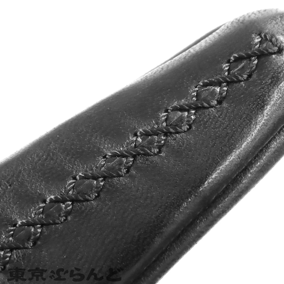 シャネル CHANEL カチューシャ ブラック 黒 レザー マトラッセステッチ