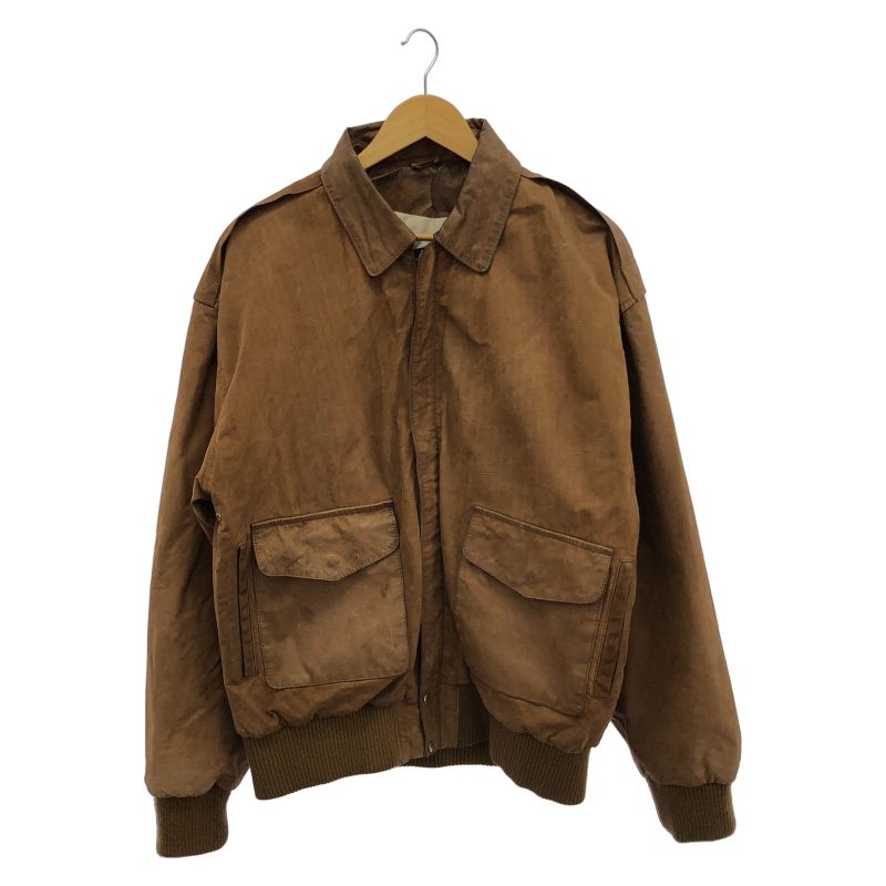 【中古】ADVENTURE BOUND 90s トルコ製 A-2 レザーフライトジャケット ブラウン サイズL[24]