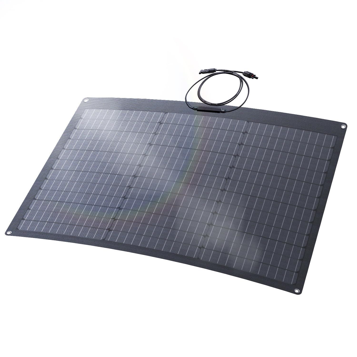 【耐久25年・ETFE素材】LVYUAN(リョクエン) 単結晶 ETFE 柔性 据置型 50W フレキシブルソーラーパネル 太陽光パネル 曲げ可能 防水防塵 車中泊 野外 災害対策 変換効率23% 超薄型 超軽量 地震停電 防災予備品 車中泊 7c1dd7be