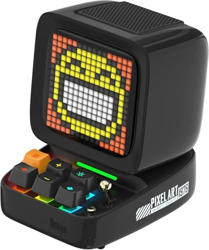Divoom Ditoo Pro ピクセルアートスピーカー Bluetooth PC対応 15W出力 強化された低音 専用アプリ ドット絵カスタマイズ RGB青軸キーボード 最大12時間再生 ギフト仕様 2026年第5世代（ブラック）ts