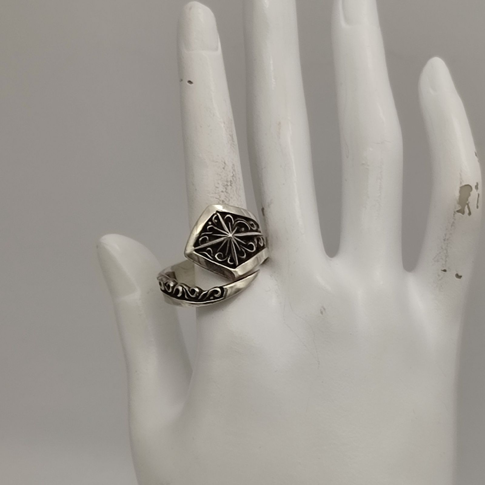 美品】SAAD サード アラベスク サンシンボル リング シルバー925 24号