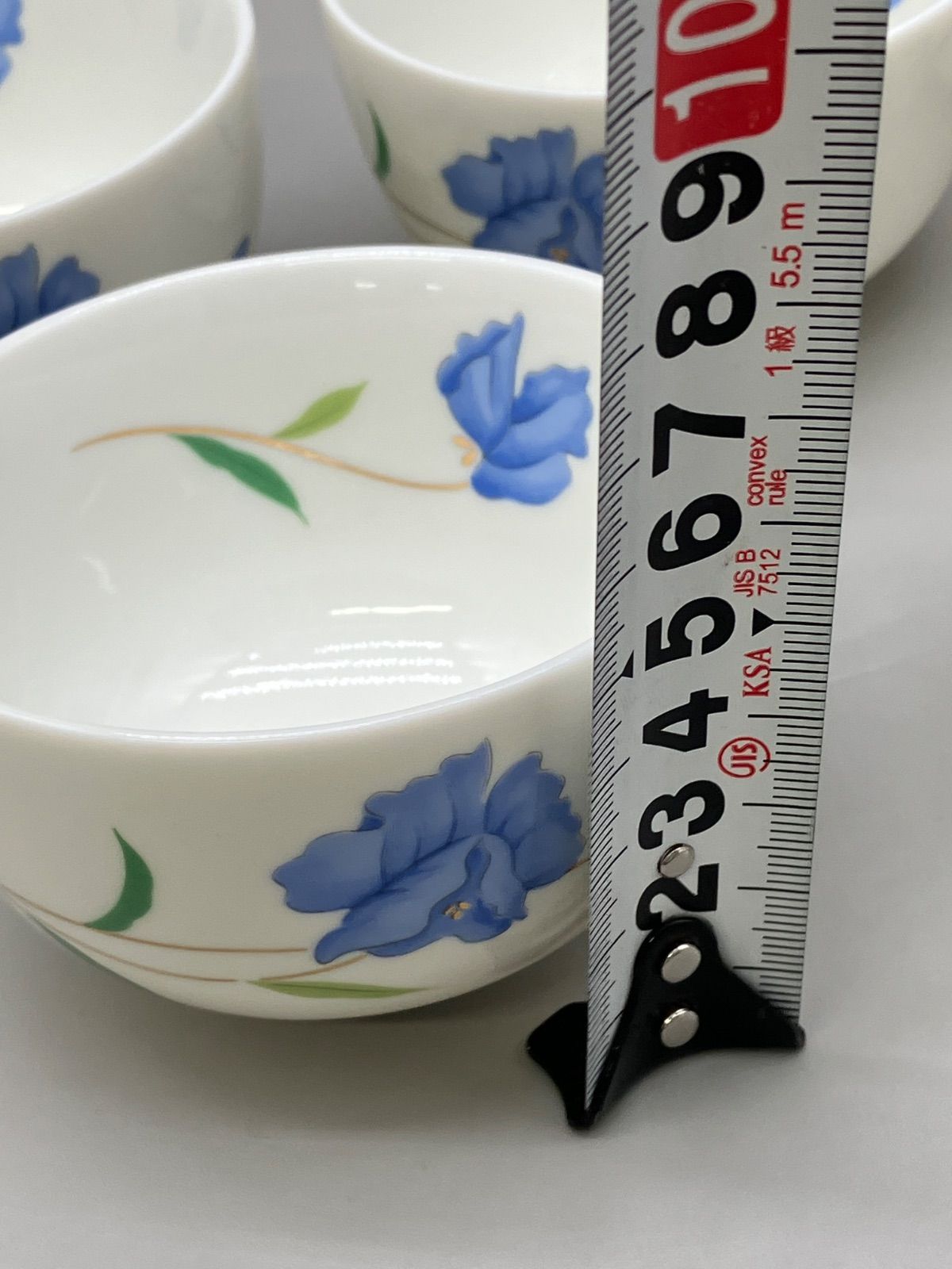 青い花 煎茶揃え 5客 陶器 湯呑 5客 冷茶 - メルカリ