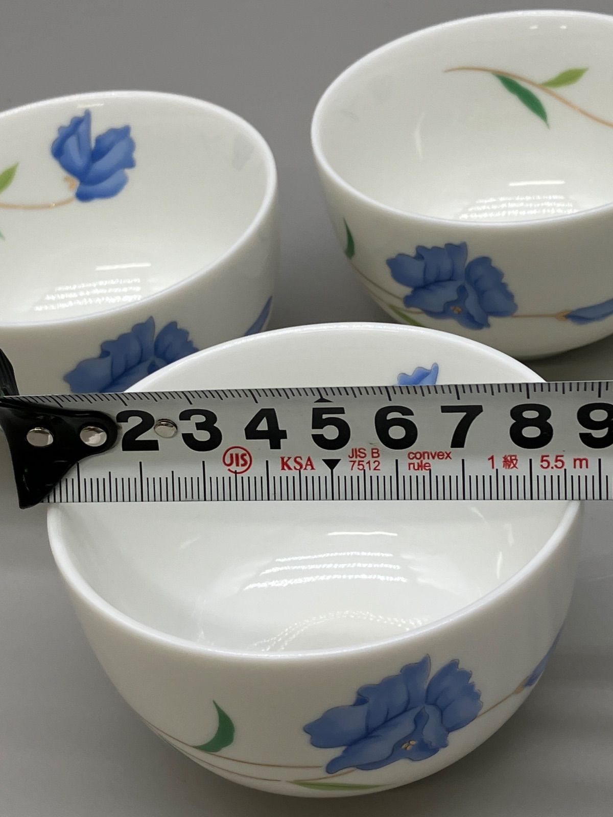 文平造 青花 五客 青い花の茶碗5個セット 青い花 煎茶揃え 5客 陶器 湯呑 5客 冷茶 - メルカリ