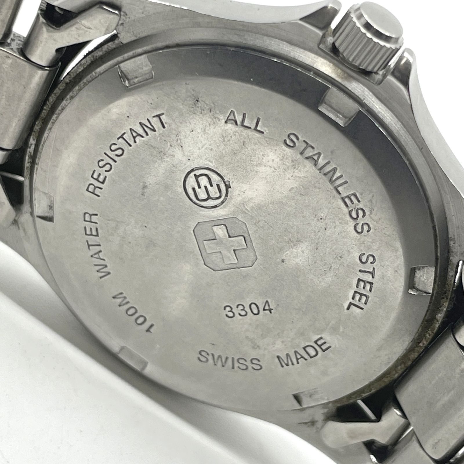 動作未確認 SWISS MILITARY スイスミリタリー クォーツ腕時計 グレー