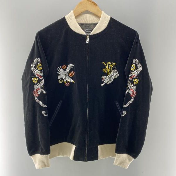 フェローズ刺繍スカジャン Mサイズ 中古】Pherrow's 30周年記念 スカジャン ブラック M 2W-TAKUMI30TH