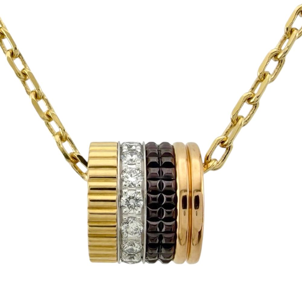 ブシュロン キャトルクラシック ネックレス 18金 K18イエローゴールド ダイヤモンド レディース Boucheron 中古 ブシュロン