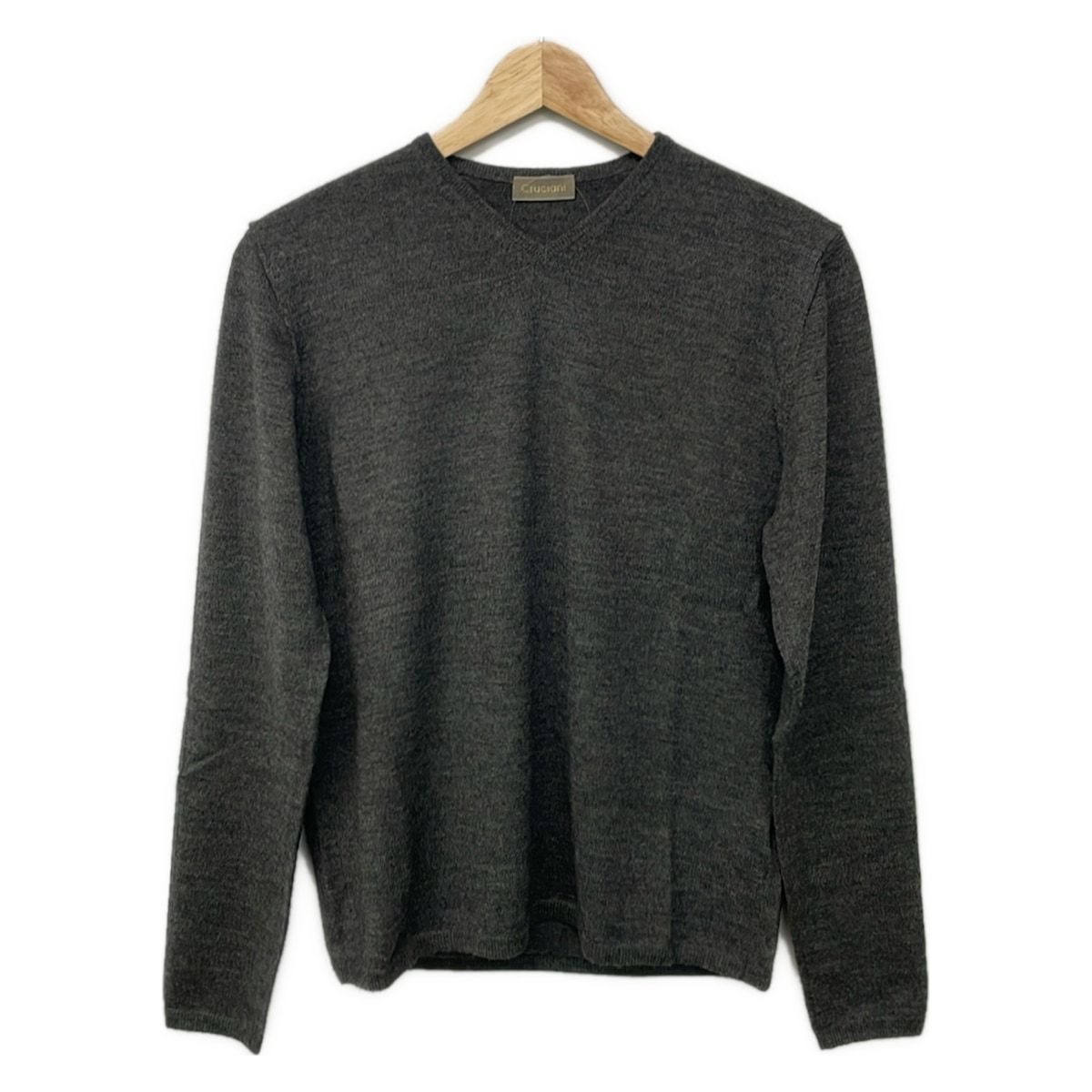 Cruciani(クルチアーニ) 長袖セーター サイズ44 L メンズ美品 - グレー 長袖/Vネック
