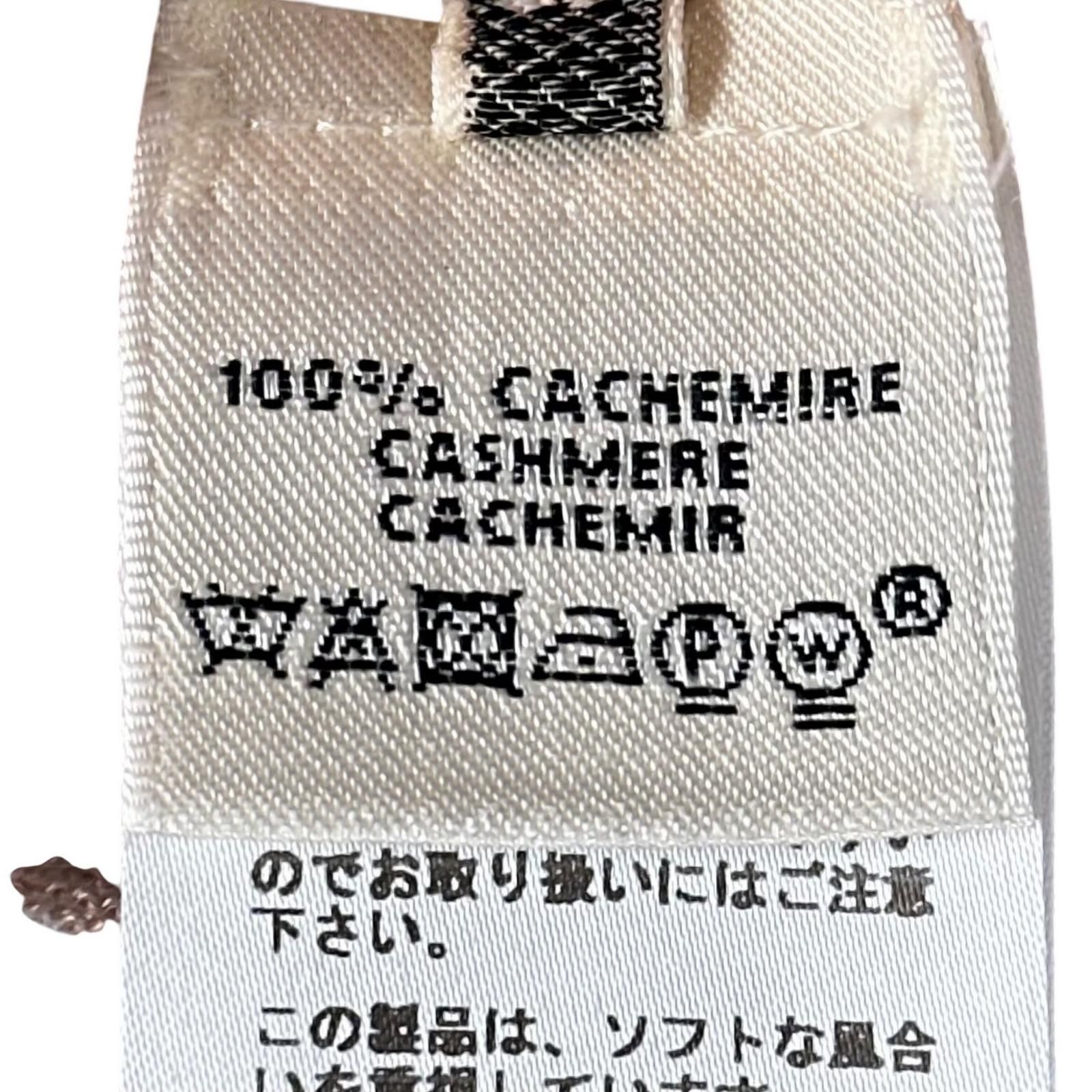 美品△HERMES エルメス カシミヤ100% Hロゴ クルーネック 半袖 ニット