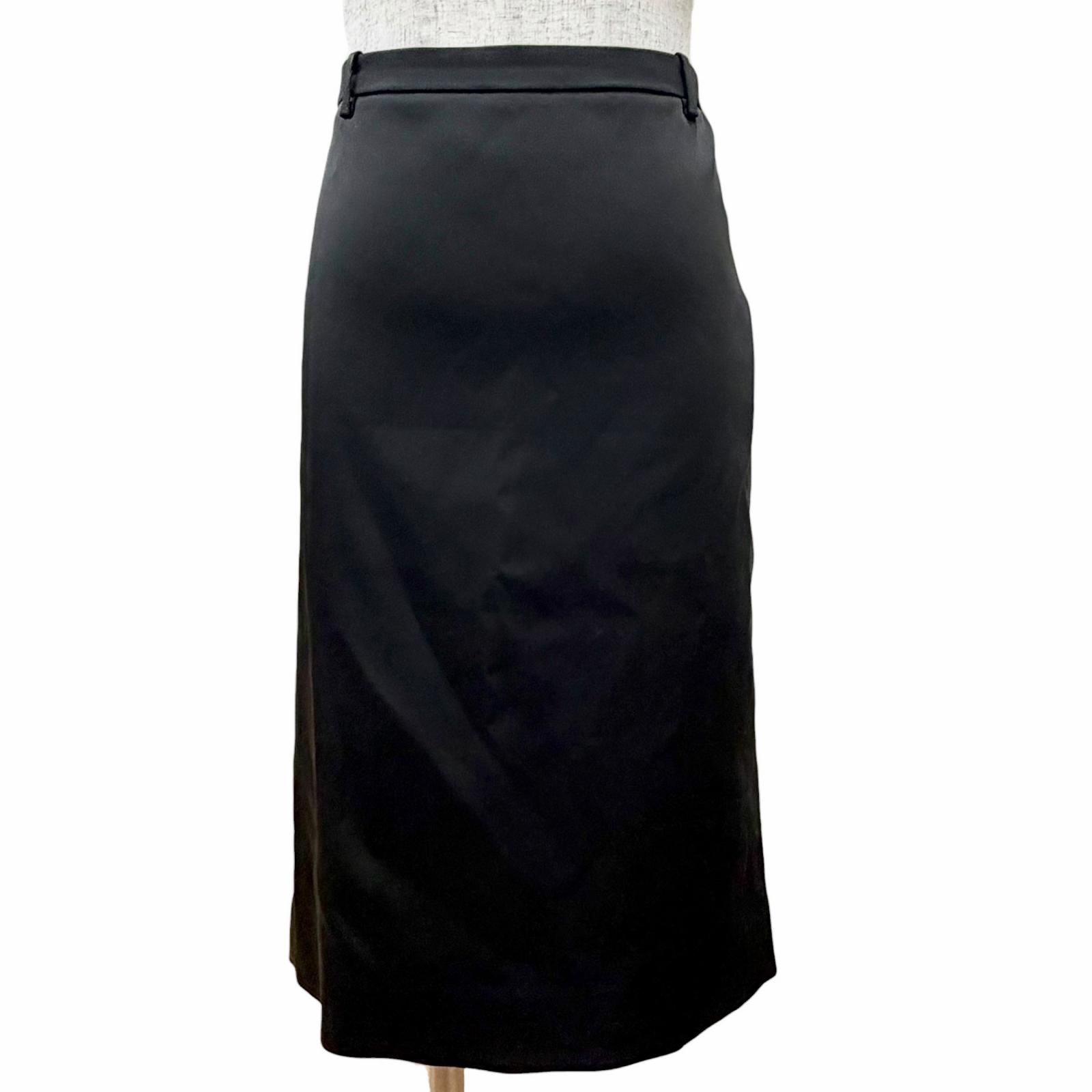 未使用品△BALENCIAGA バレンシアガ 24AW 808789 TRO56 EVENINGWEAR タイトスカート シンプルデザイン ブラック 34 イタリア製 正規品 レディース オススメ◎