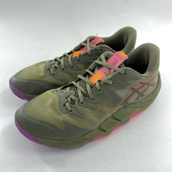 【中古】asics UNPRE ARS LOW2 スニーカー 27cm 1063A083 グリーン パープル ピンク アシックス[10]