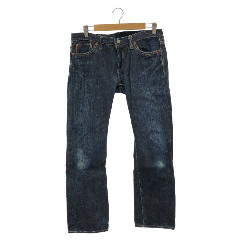 【中古】R.J.B FLAT HEAD ダイヤステッチ デニムパンツ インディゴ 32 フラットヘッド[24]