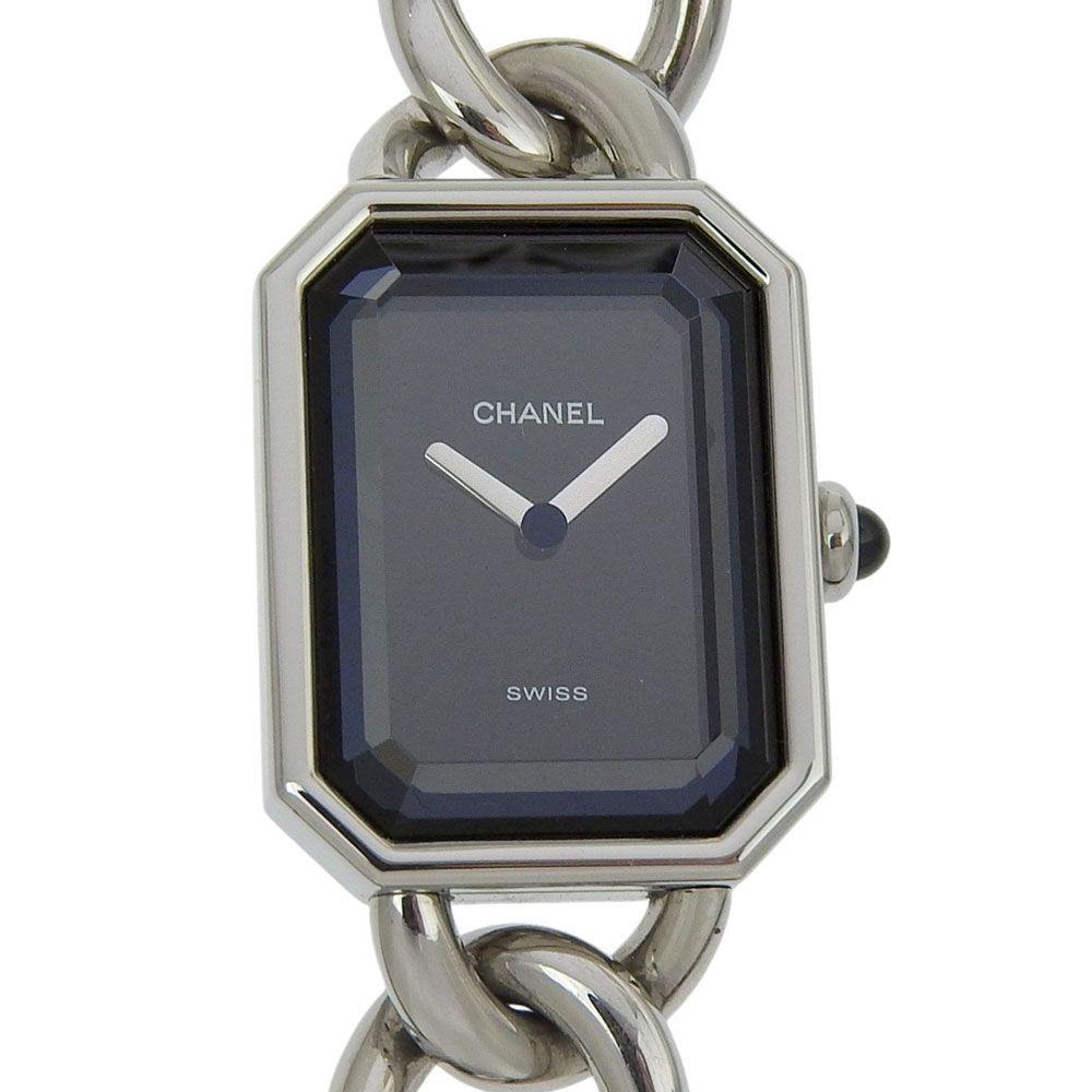 【CHANEL】シャネル プルミエールS H0452 ステンレススチール クオーツ アナログ表示 レディース 黒文字盤 腕時計