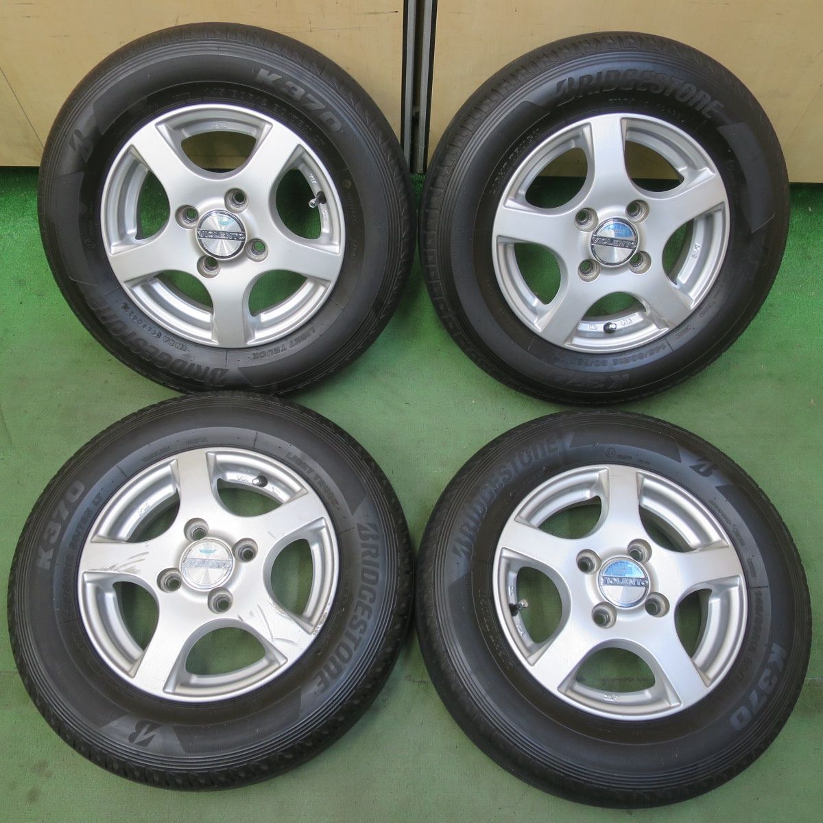 4本価格！22年★145/80R12 80/78N ブリヂストン K370 VIOLENTO ヴィオレント 12インチ PCD100/4H★6060608イノ