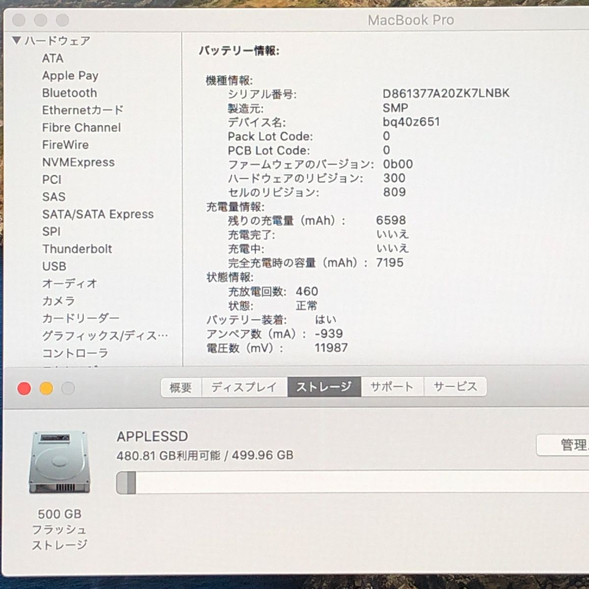 ジャンク MacBook Pro 16