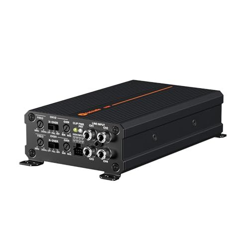 R★Fosi Audio CA30 4チャンネル カーアンプ クラスD 独立クロスオーバー RCA／ハイレベル入力対応 効率88％ 100W×4（4Ω）／ブリッジ接続時320W 低ノイズ 小型HiFi 車載ステレオ用アンプ 日本語説明書 8b4931ae