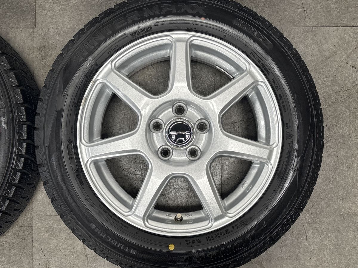 程度良好品】PRD 15in 6J +40 PCD100 ダンロップ ウィンターマックス