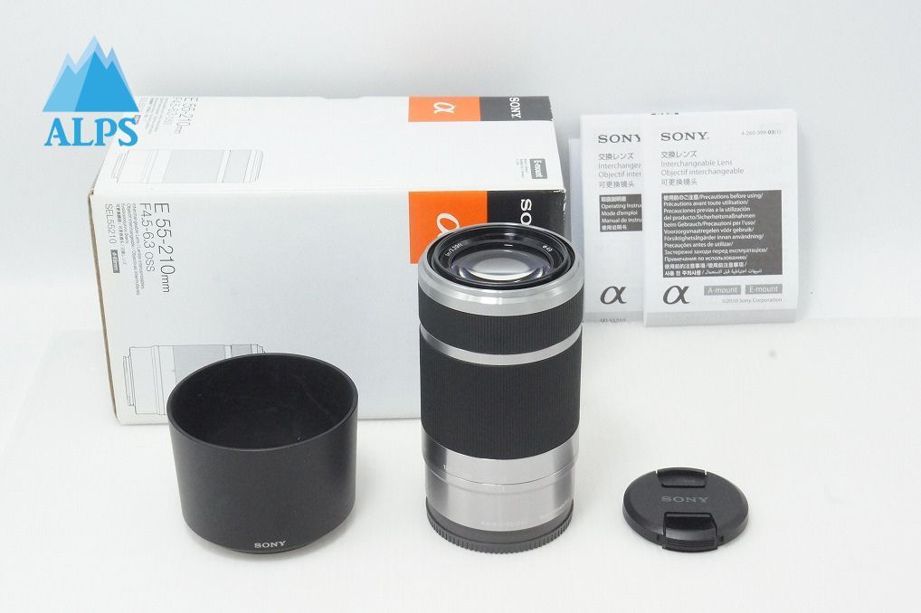 良品 SONY ソニー E 55-210mm F4.5-6.3 OSS SEL55210 Eマウント ズームレンズ APS-C フード 元箱付 260603ap