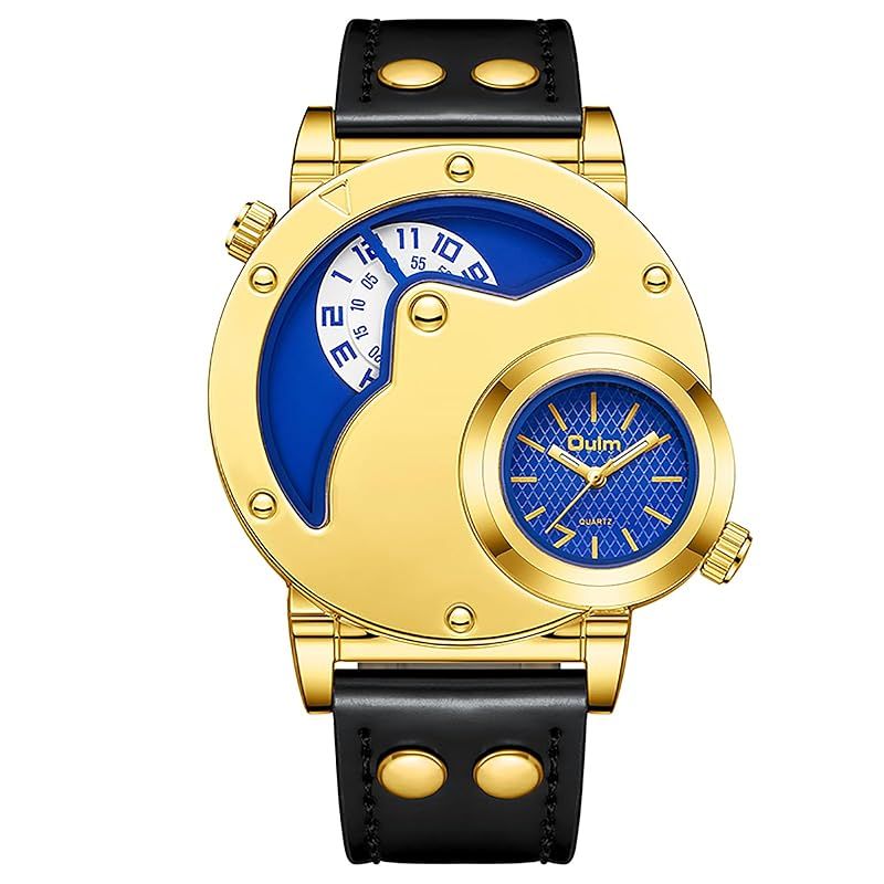 【新品】 星空 腕時計 メンズ 本革ベルト ストップウォッチ: ローマ字 アナログ表示 夜光 カレンダー ムーンフェイズ 3ATM防水 クォーツ レジャー ビジネス おしゃれ ファション アクセサリー - 誕生日 記念日 クリスマス バレンタインデー 彼氏プレ