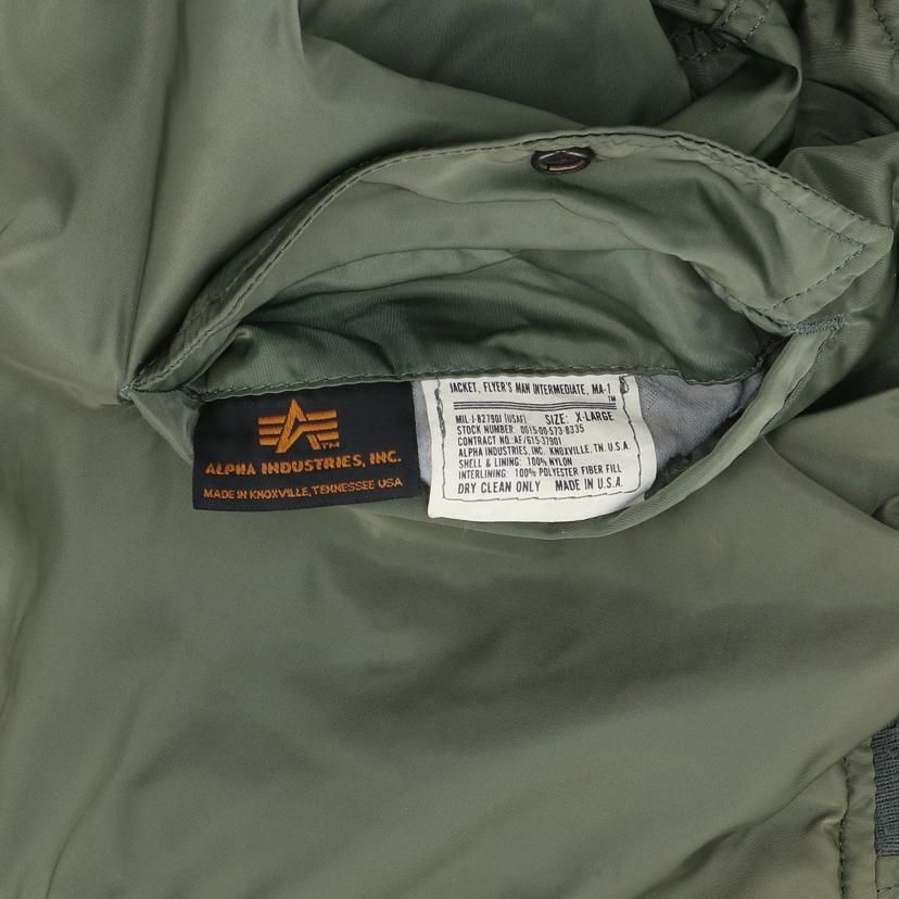 USA製 ALPHA INDUSTRIES ミルスペックジャケット 38 90s ALPHA 90'/MA－1ミルスペック/フライトジャケット/民間向け/USA製/希少
