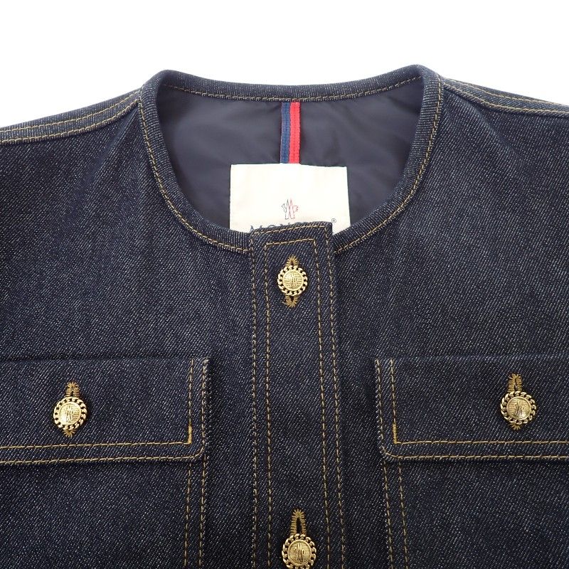 モンクレール MONCLER デニムジャケット ノーカラー TENCHIN GIUBBOTTO