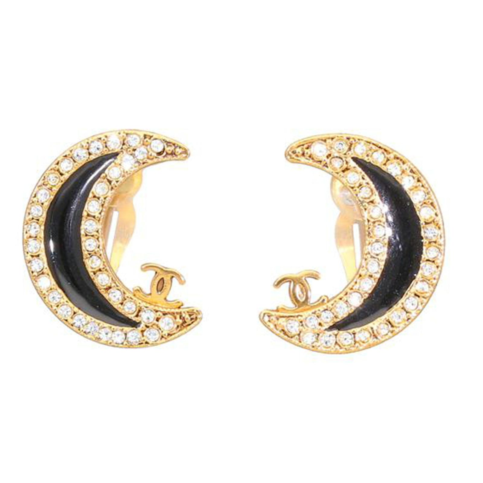 CHANEL ムーンモチーフイヤリング Aランク 24