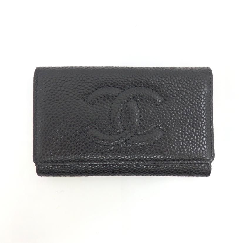 CHANEL キャビアスキン6連キーケース A13502 Aランク 25