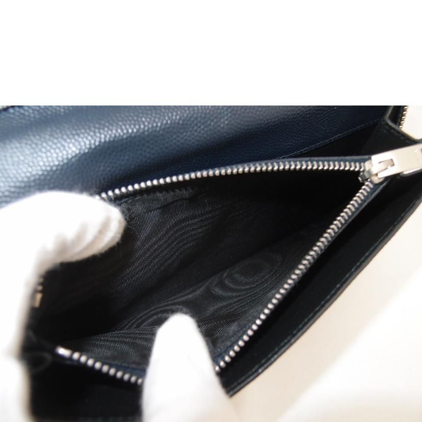 最安値大人気SAINT LAURENT ラウンドファスナー長財布/ネイビー AB