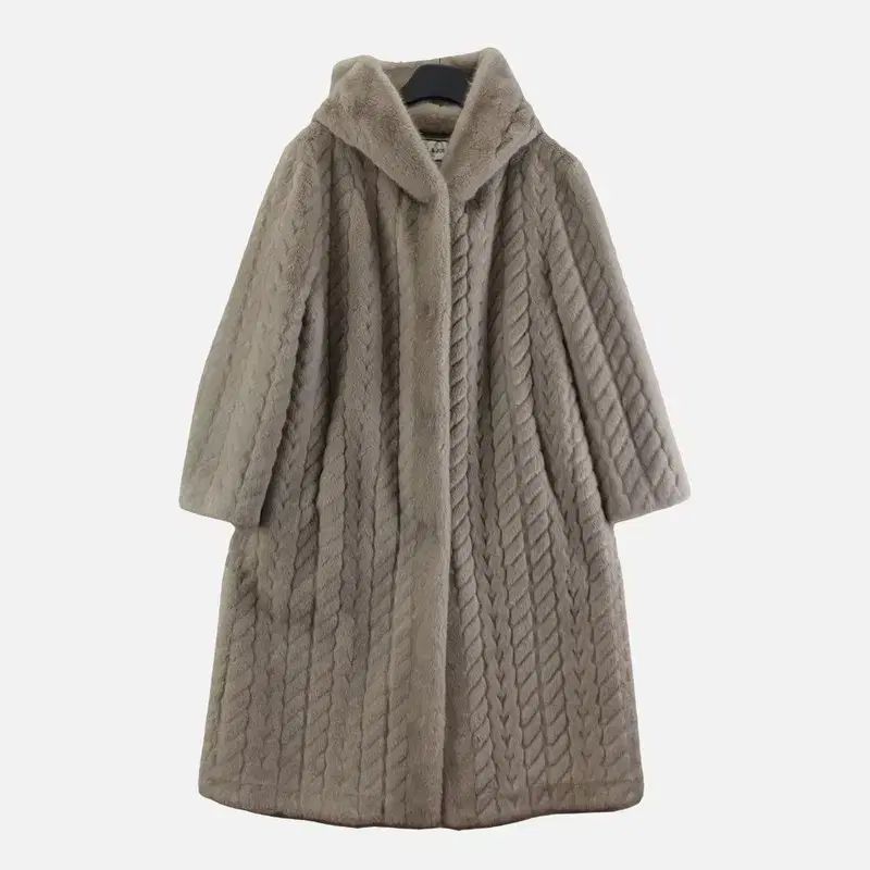 ポール&ジョー ベージュ レディース ファー コート 95-165 N3056