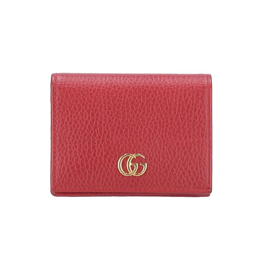 GUCCI GGマーモント/二つ折りコンパクトウォレット/レッド 456126 ABランク 18