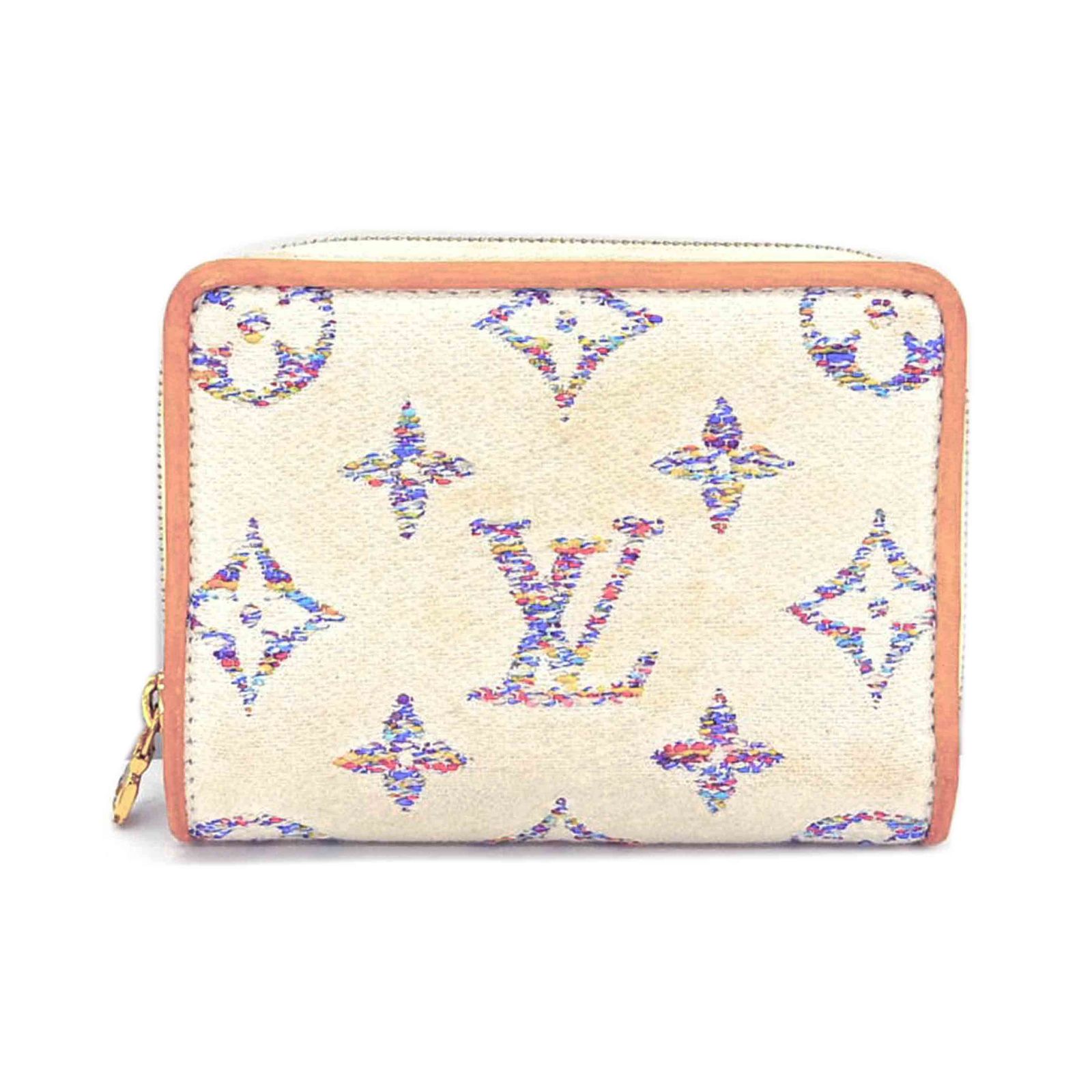 LOUIS VUITTON ポルトフォイユ・ルー/MGジャガード/マルチカラー ホワイト M83500 Bランク 75