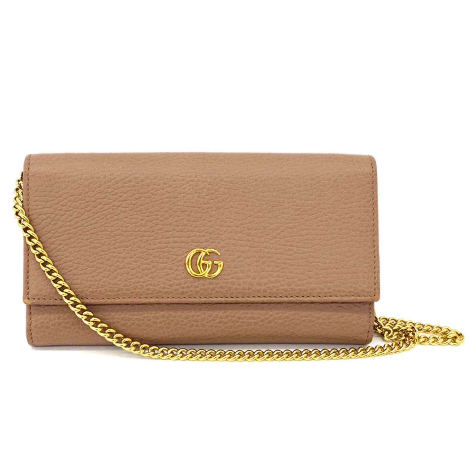 GUCCI GGマーモント チェーンウォレット 546585 SAランク 75