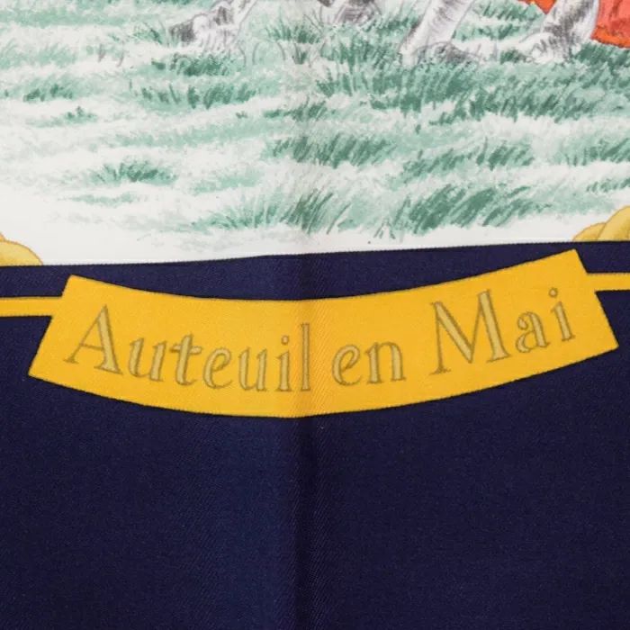 エルメス HERMES スカーフ カレ 90 シルク 100％ Auteuil en Mai