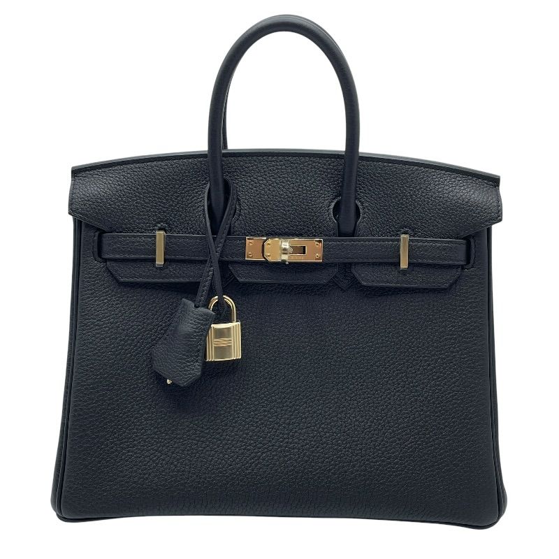 エルメス HERMES バーキン25 K刻 ブラック×ゴールド金具 トゴ レディース ハンドバッグ