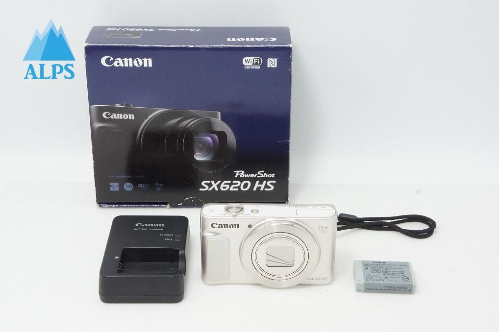 良品 Canon キヤノン PowerShot SX620 HS コンパクトデジタルカメラ ホワイト 元箱付 260603a 28,587円