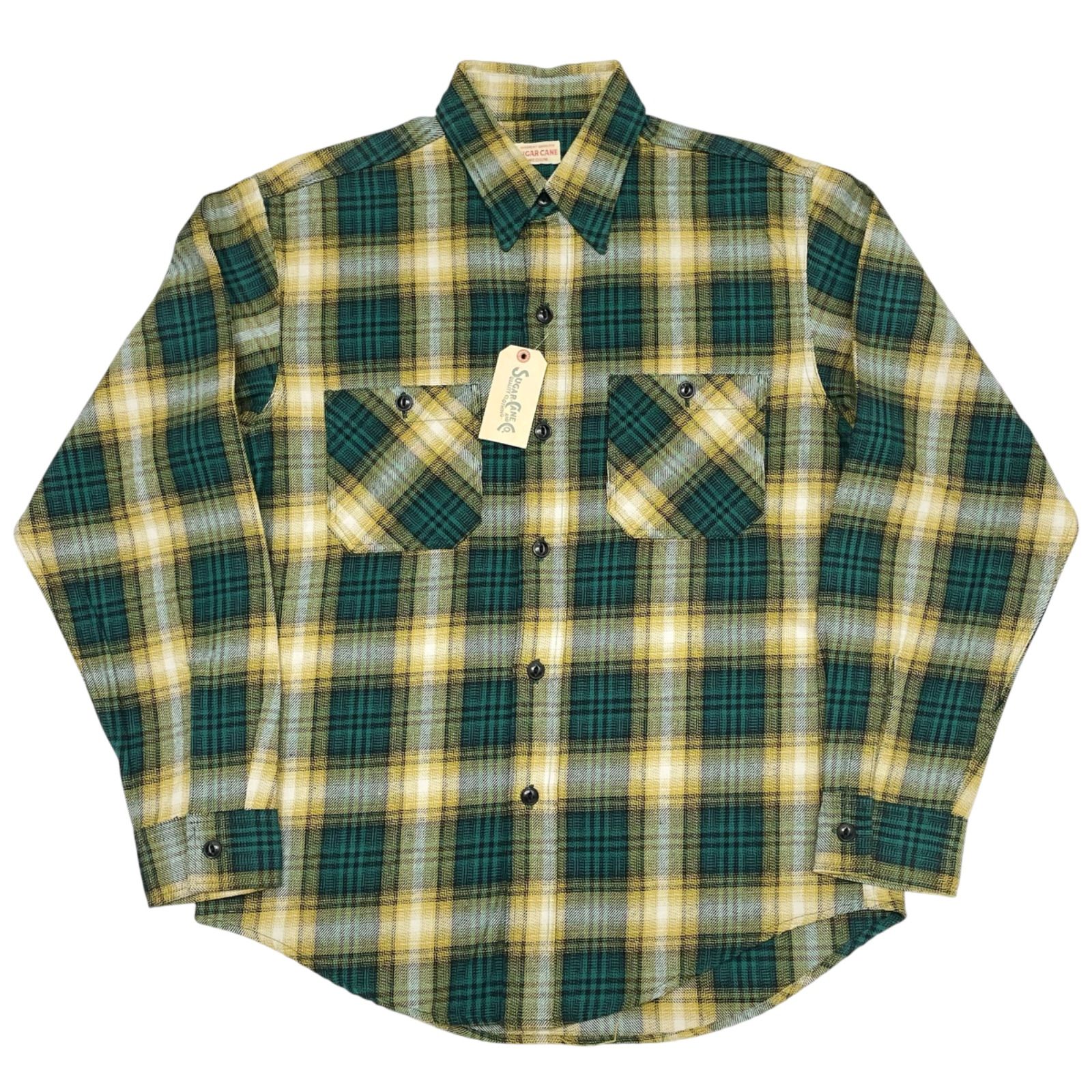未使用品 Mサイズ SUGAR CANE SC21849 シュガーケーン チェックネルシャツ