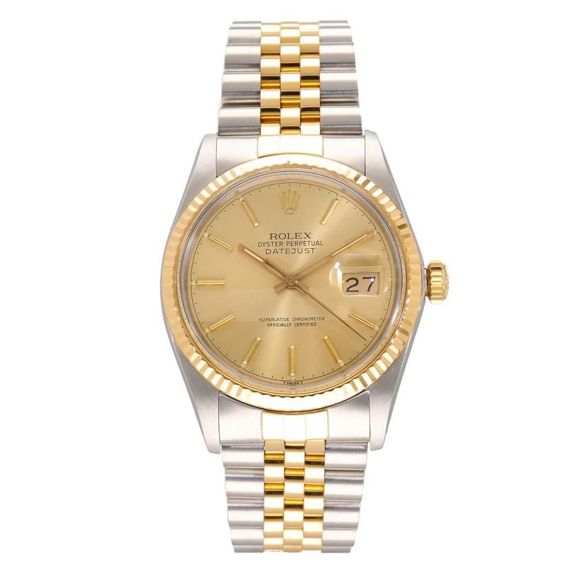 ROLEX ロレックス/デイトジャスト・シャンパン/SS×YG/9番台/16013/969**********/Aランク/09【中古】 ROLEX デイトジャスト・シャンパン/SS×YG/9番台 16013 Aランク 09