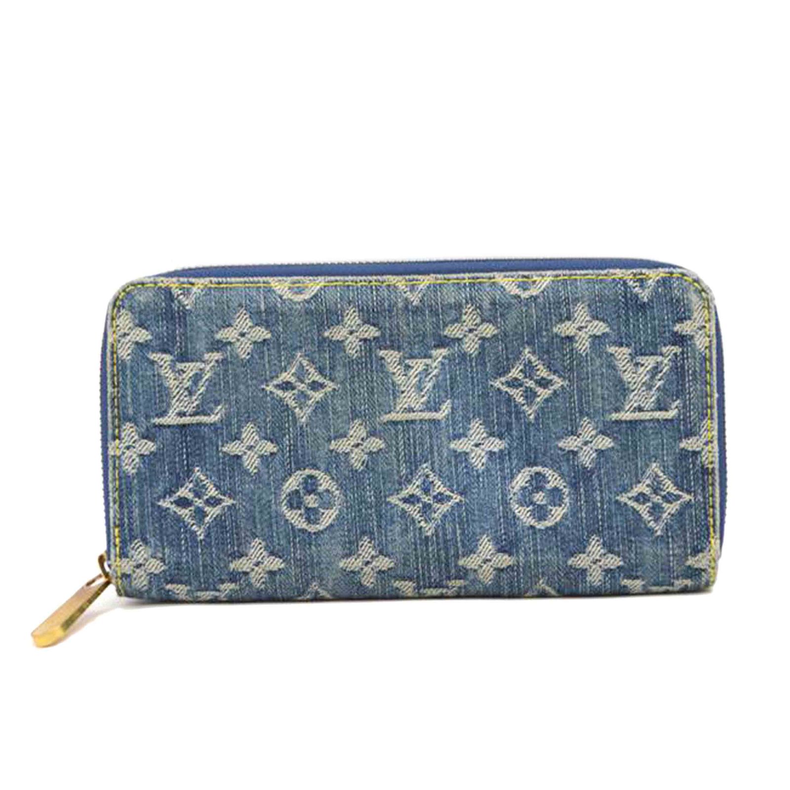 LOUIS VUITTON ジッピー・ウォレット/モノグラム・デニム/ブルー M95341 ABランク 89