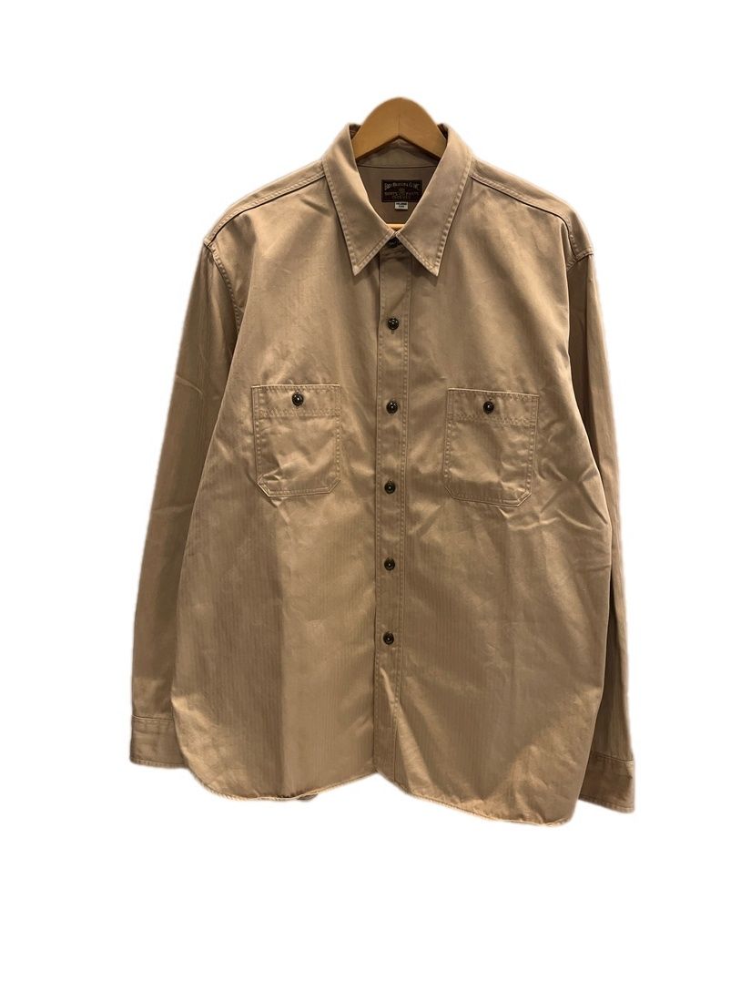 バズリクソンズ BUZZ RICKSON'S HERRINGBONE WORK SHIRTS BEIGE ヘリンボーン ワークシャツ 東洋 BR29390 XXL 長袖シャツ ベージュ 3Lサイズ 101MT-6422