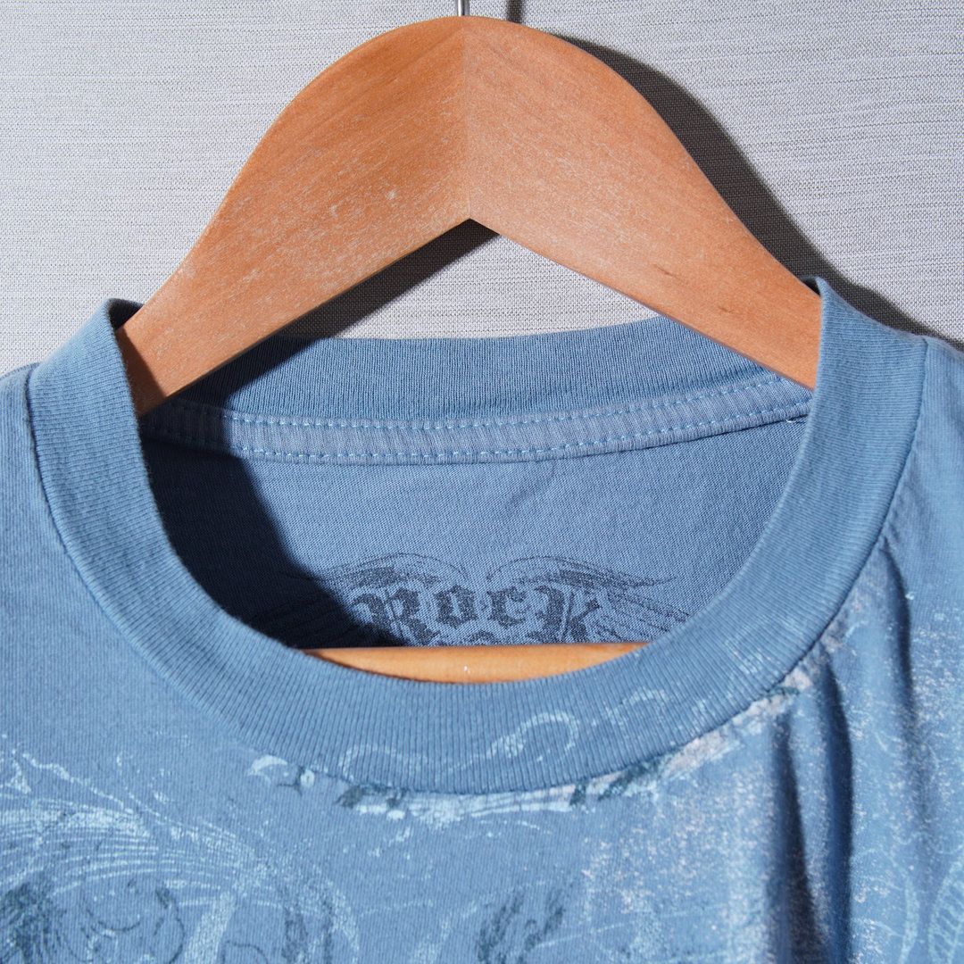 レッドツェッペリン Led Zeppelin Tシャツ XL 表記XXL ブルー レッド
