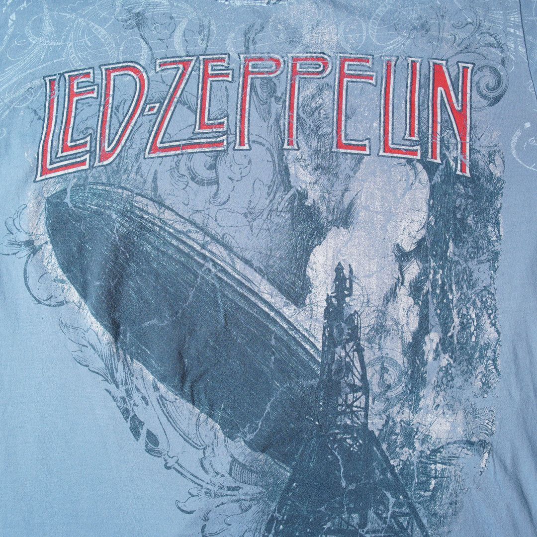 レッドツェッペリン レッドツェッペリン Led Zeppelin Tシャツ XL 表記XXL ブルー レッド