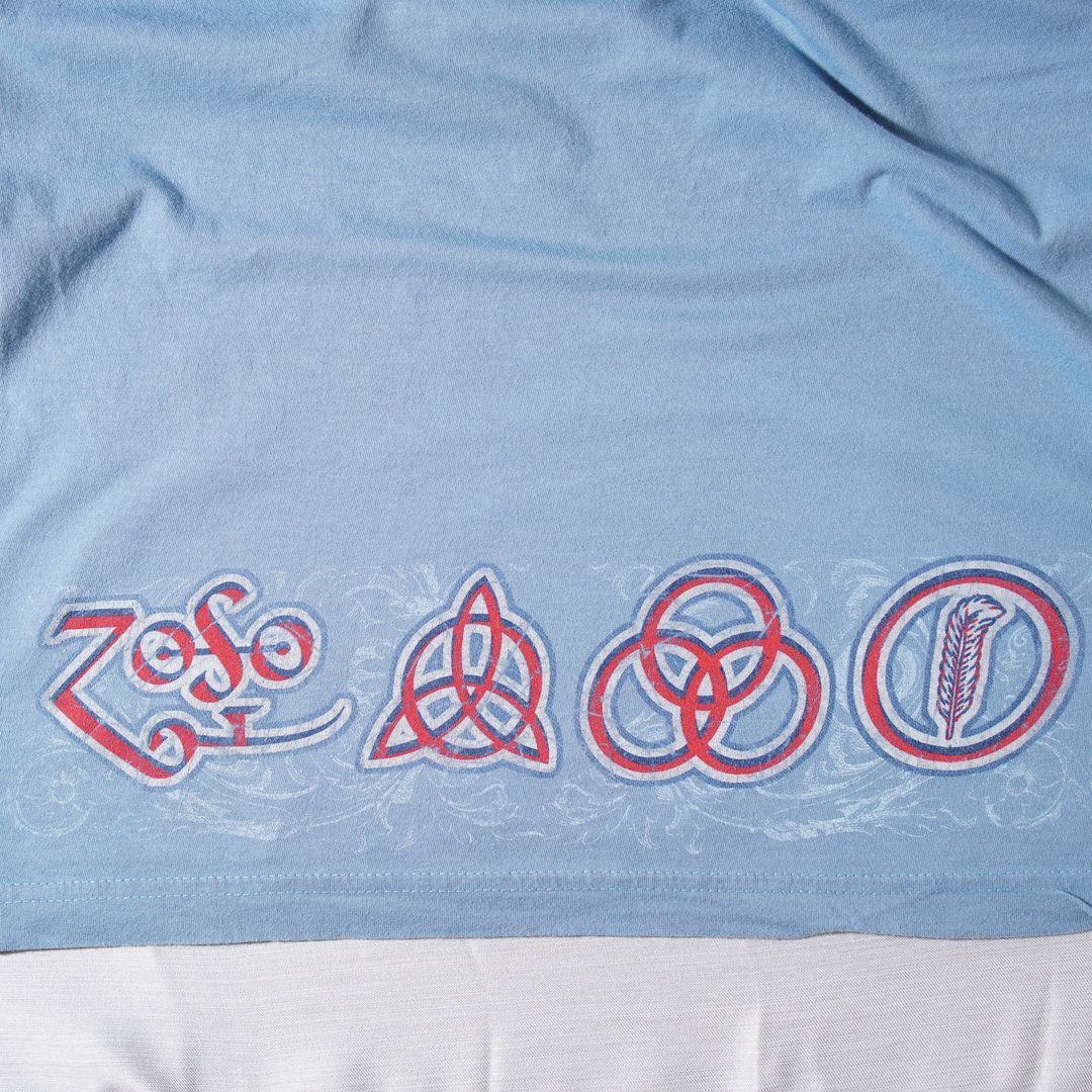 レッドツェッペリン Led Zeppelin Tシャツ XL 表記XXL ブルー レッド