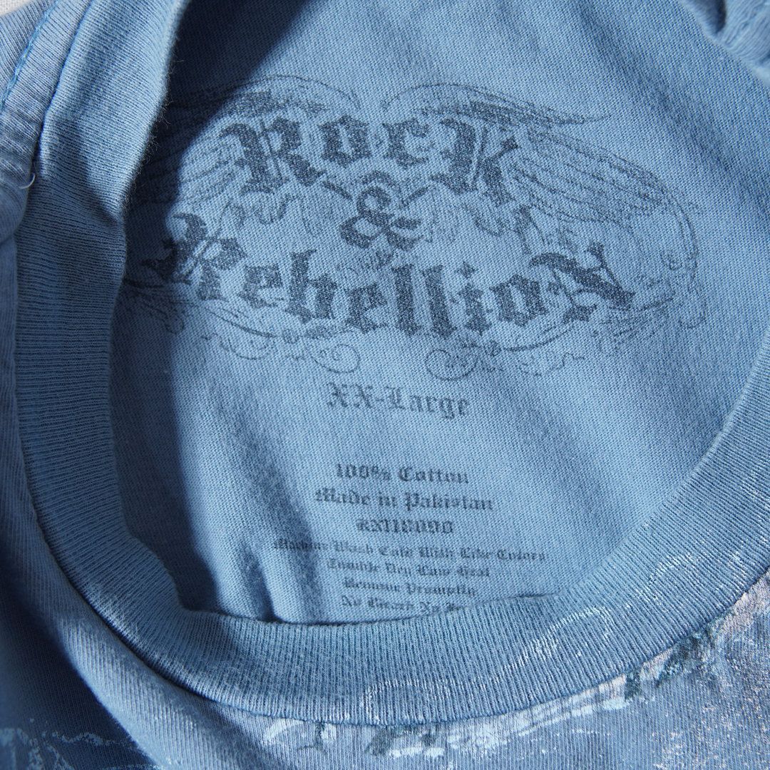 レッドツェッペリン Led Zeppelin Tシャツ XL 表記XXL ブルー レッド
