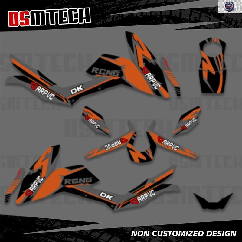 オートバイ用デカールステッカーキット KTM DUKE 125 200 390 2011 - 16 年式オートバイの背景