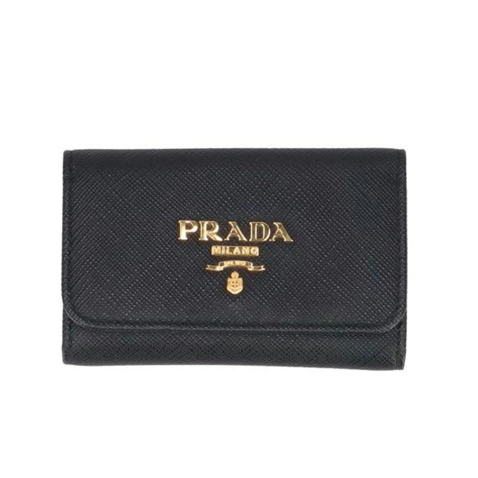 PRADA サフィアーノ レザー 4連キーケース/ブラック 1PG004 ABランク 01