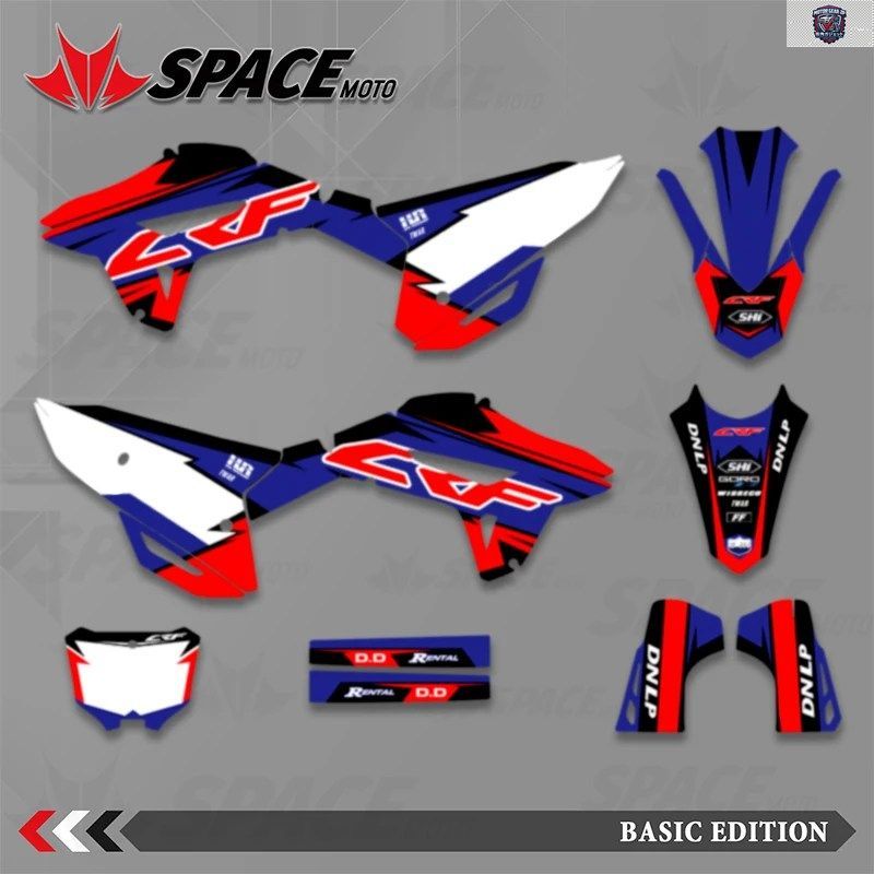 スペースチーム グラフィック背景 デカール ステッカー ホンダ 2022 2023 2024 CRF250 2021 - 23 CRF450